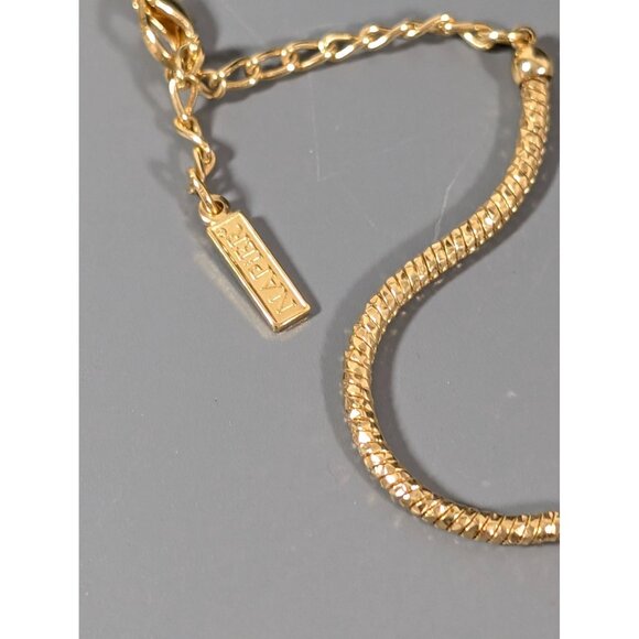 Vintage Napier Gold Tone Rounded Snake Chain Necklace Classic 19 in Classic Eleg - Picture 5 of 8